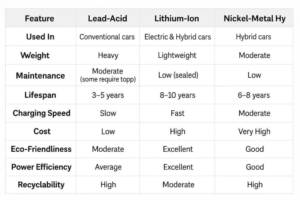  What Are the 3 Different Types of Car Batteries